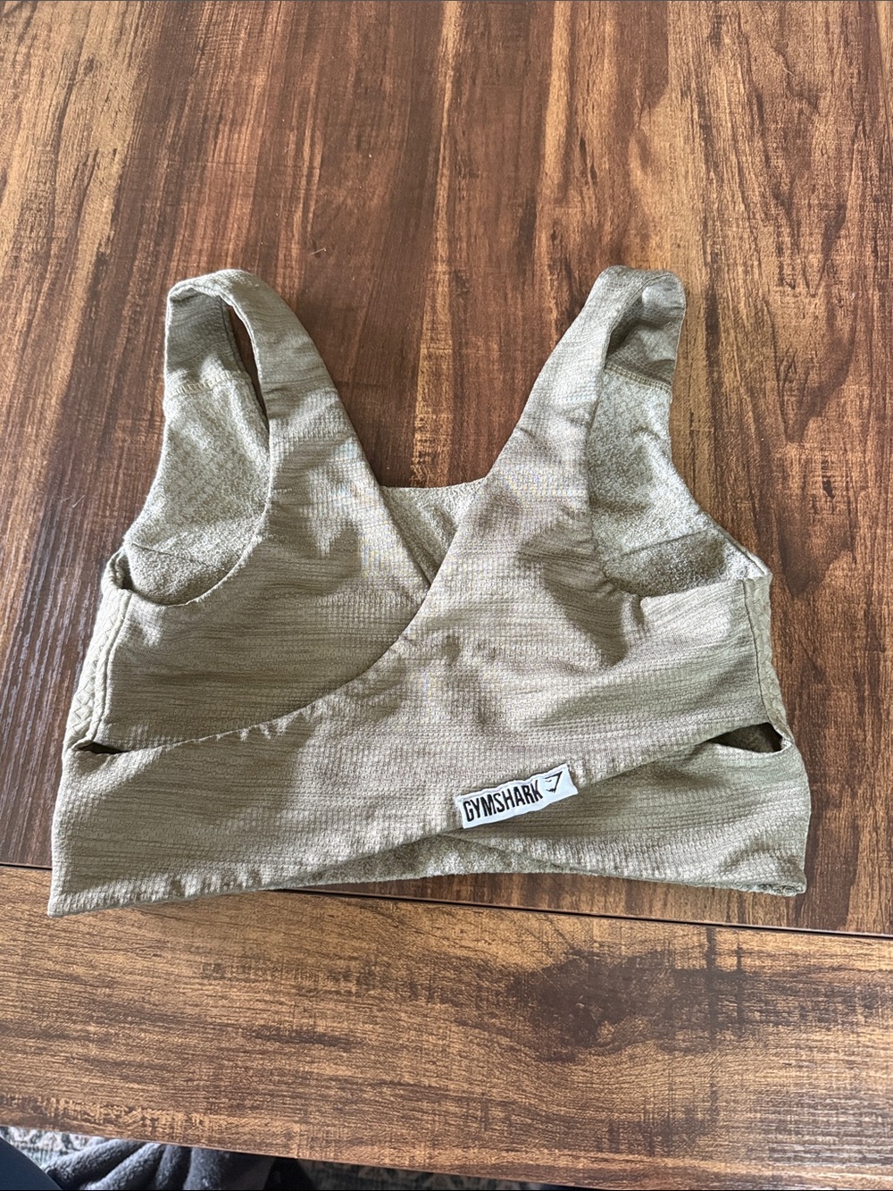Gymshark Olive Seamless Wrap-Front Sports Bra
